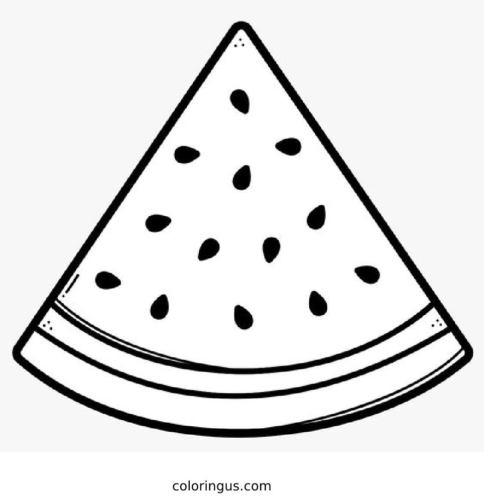 Watermelon Coloring Sheet Printable