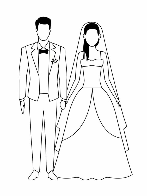 Wedding Dresses Coloring Page