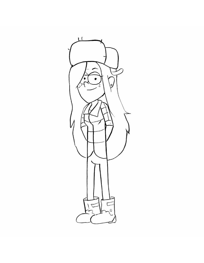 wendy gravity falls drawing