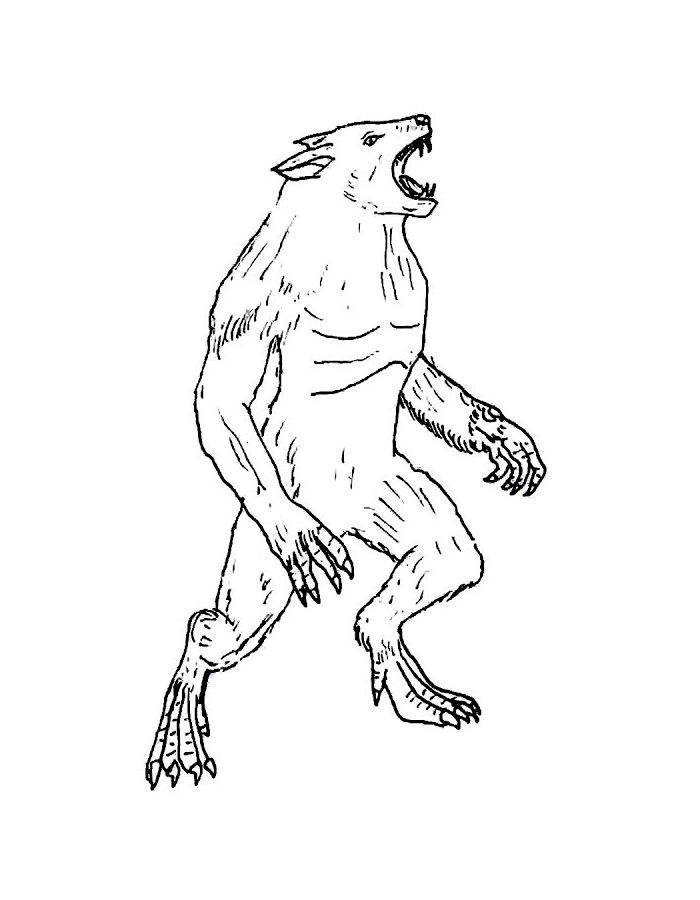 Werewolf  coloring page