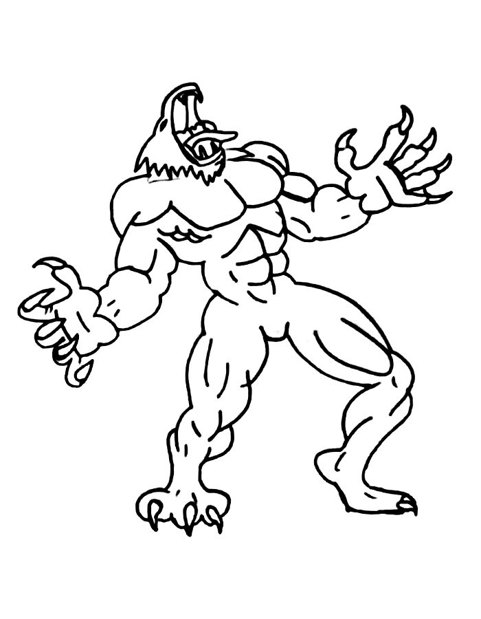 Werewolf Howling Coloring Page