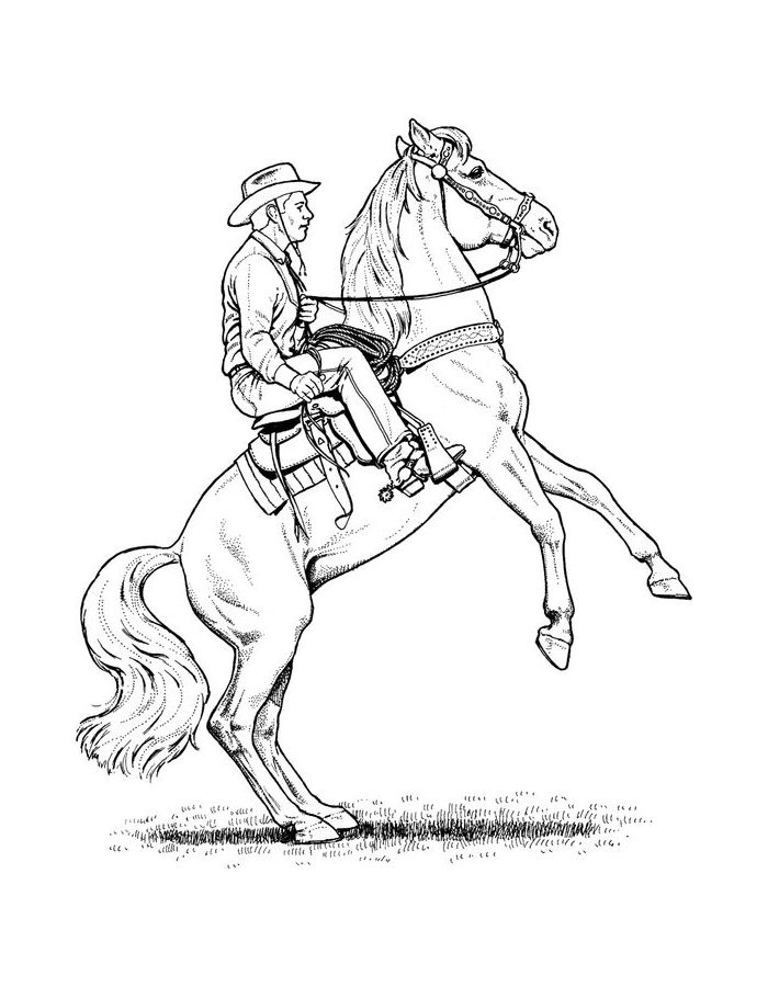 Free Printable Western Coloring Page