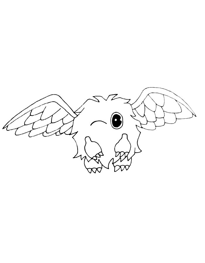 Winged Kuriboh From Yugioh Coloring Page