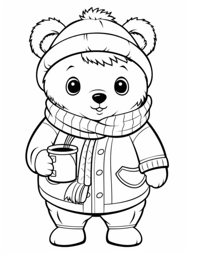 Winter Printable Pdf Coloring Page