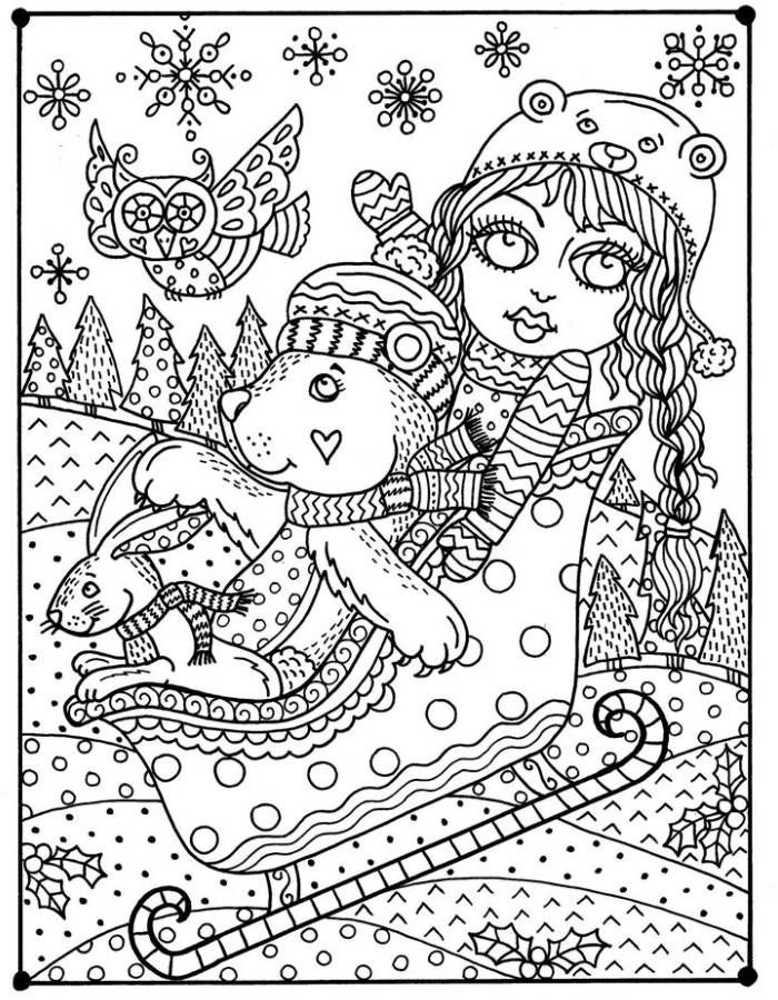 Winter For Adults Coloring Page