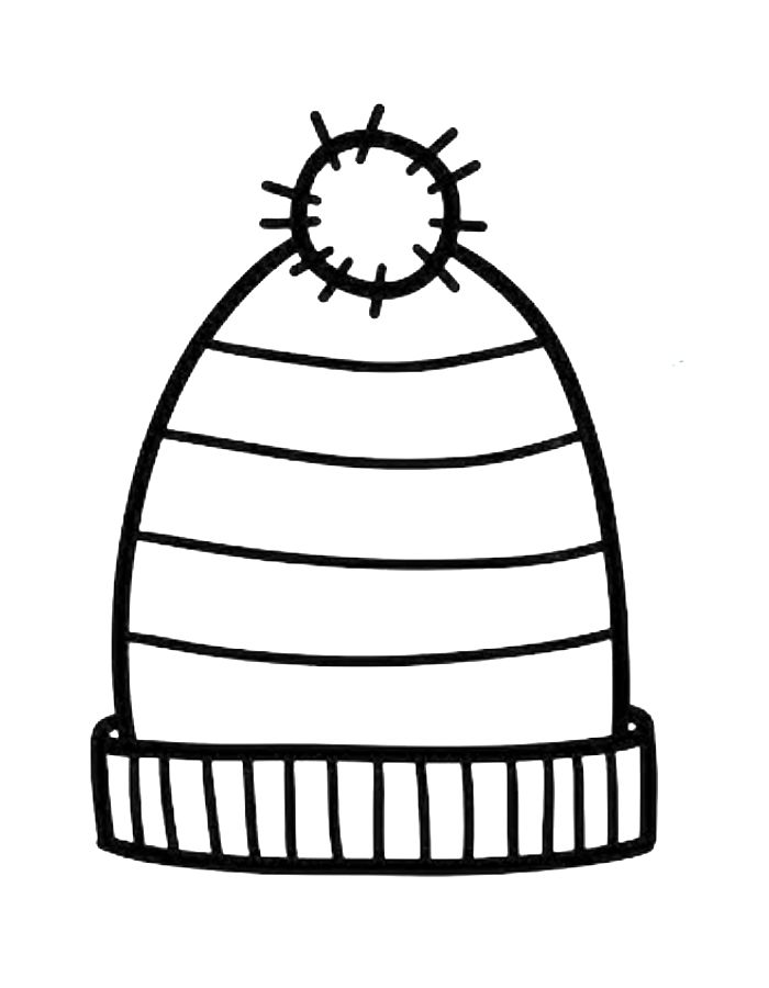 Winter Hat And Scarf Coloring Page