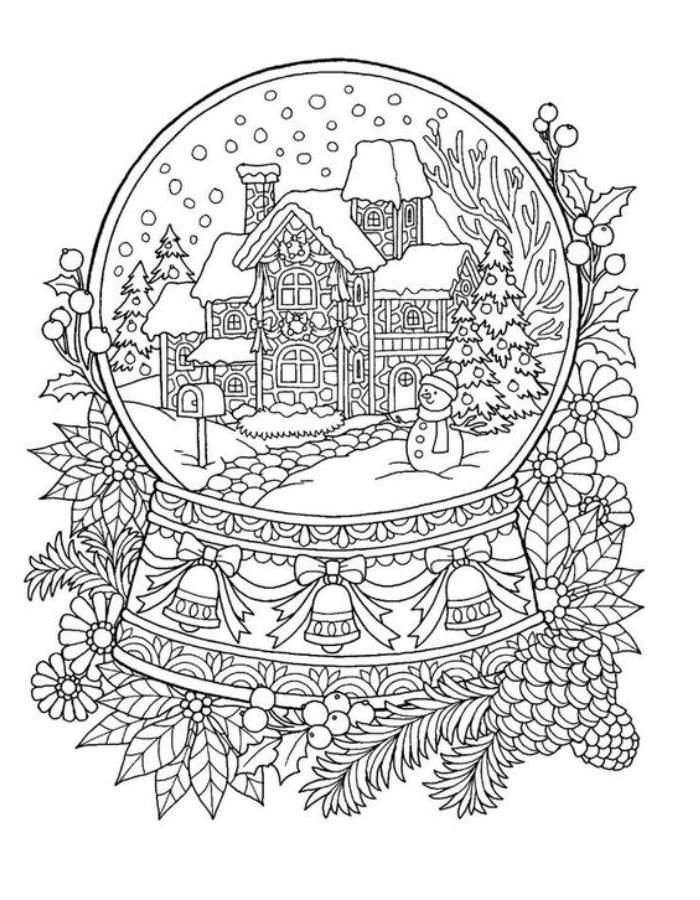 Winter Mandala Coloring Page