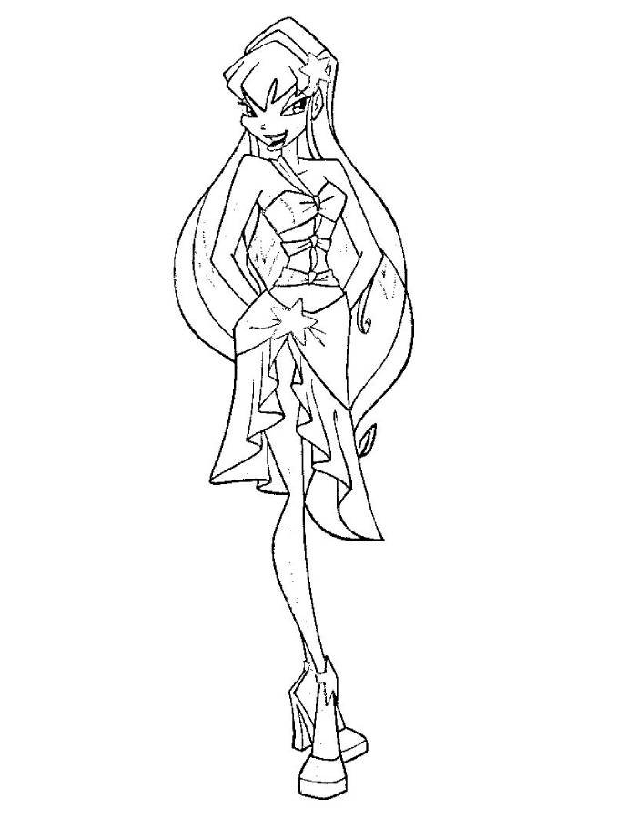 Stella Magic Winx Coloring Page Free Printable PDF 