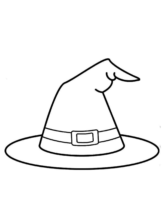 Witch Hat Coloring Page