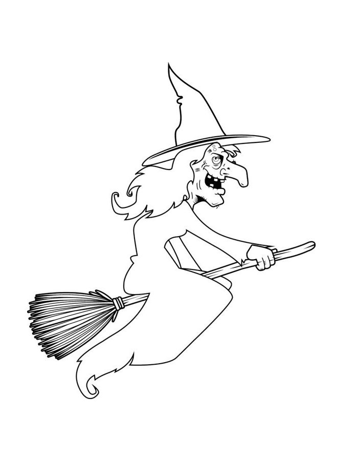 Witchy Printable Pdf Coloring Page