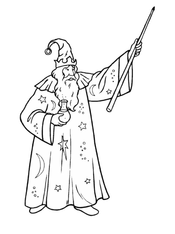 Wizard Coloring Pages