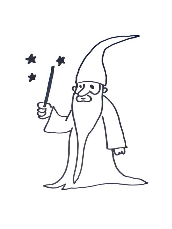 Wizard Drawing For Kids