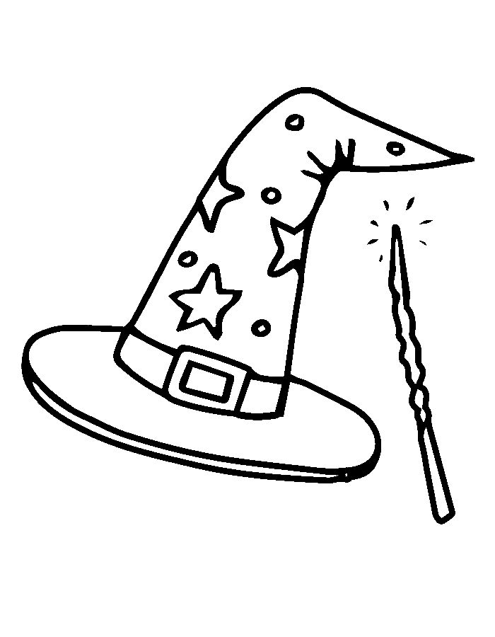 Wizard Hat Coloring Page