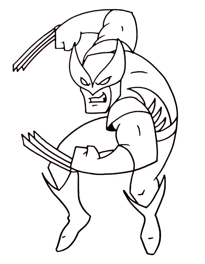 Wolverine Sheets Coloring Page