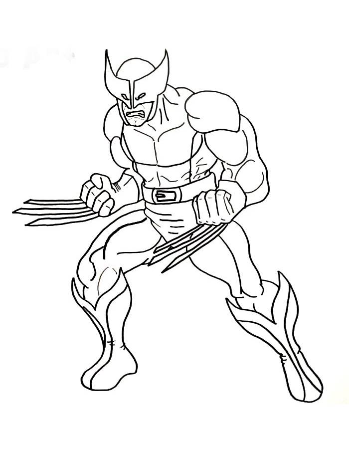 Wolverine Easy Drawing For Kids Coloring Page