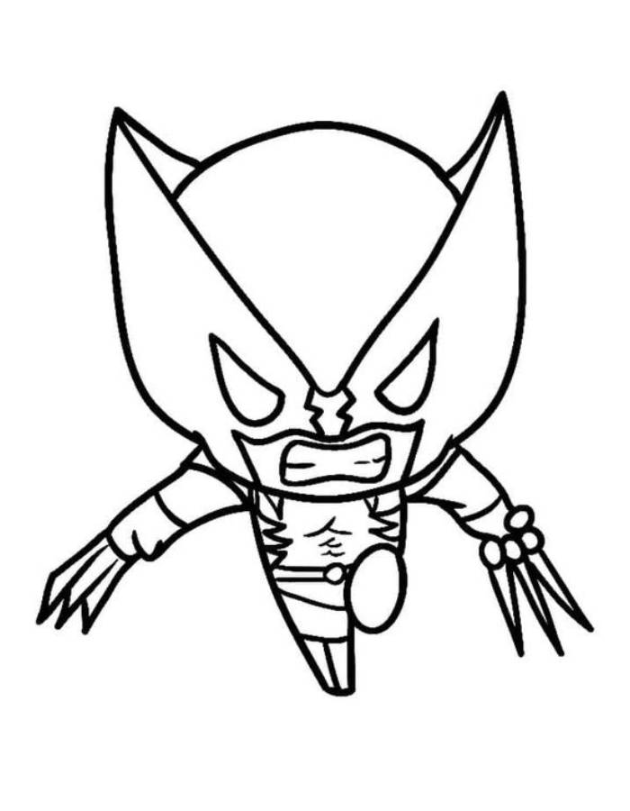 Wolverine Line Art Coloring Page