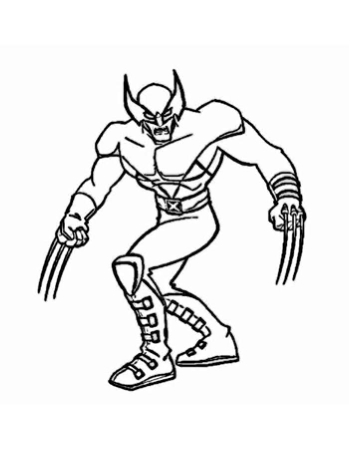 Wolverine Superhero Drawing Coloring Page