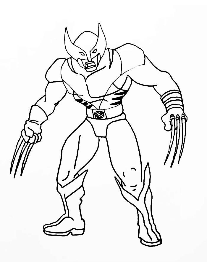 Wolverine X Men Drawing Coloring Page