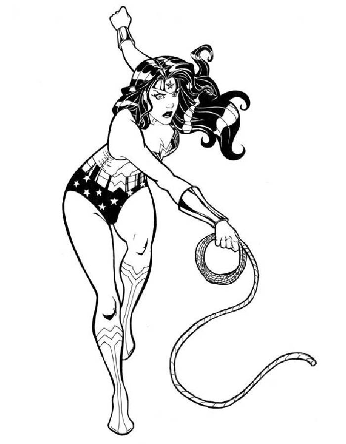 Wonder Woman Books Coloring Page