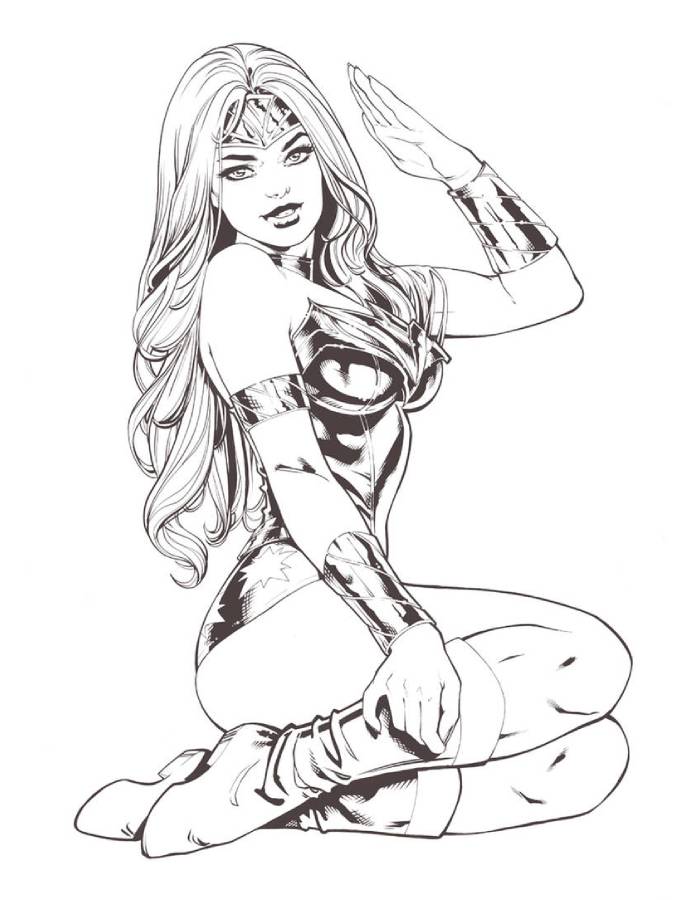 Wonder Woman Picture Coloring Page