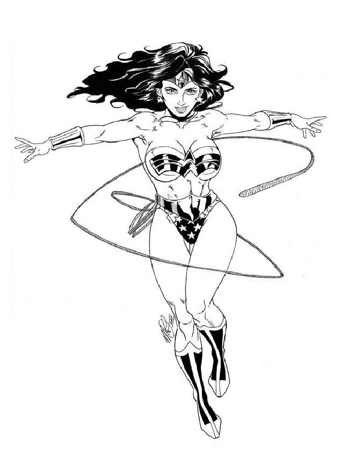 Wonder Woman Pictures To Print Coloring Page