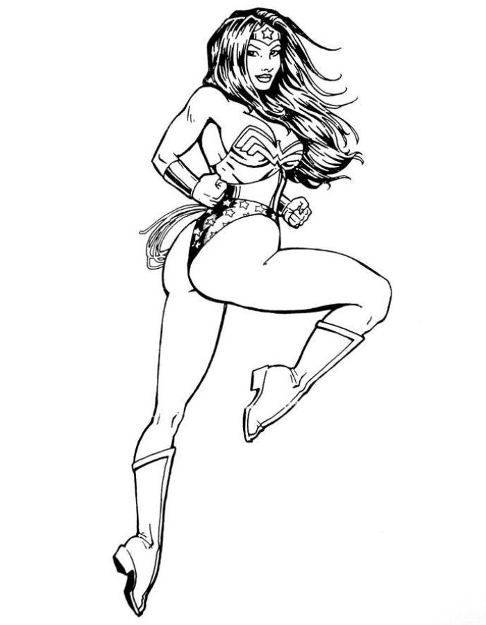 Wonder Woman Printable Coloring Page