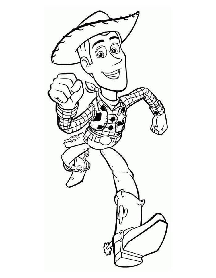 Woody Line Art Coloring Page