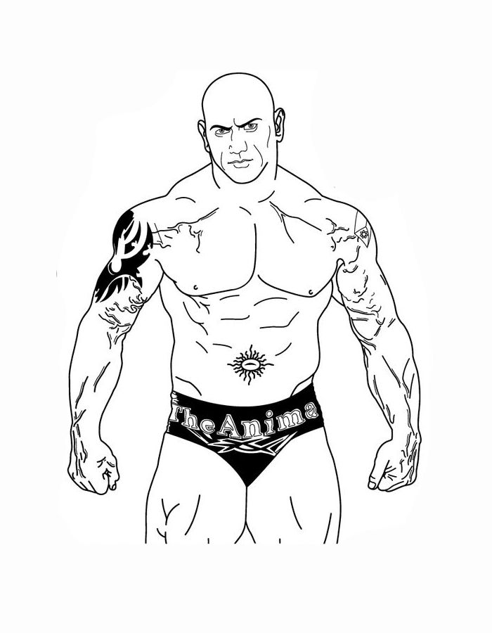 Wrestlers Printable Pdf Coloring Page