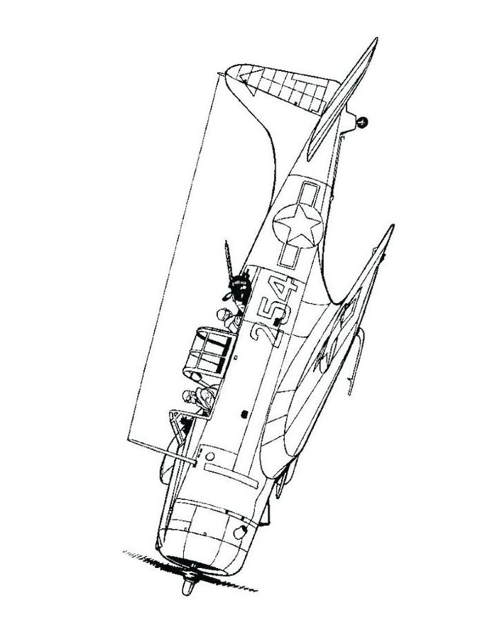 ww2 plane coloring pages
