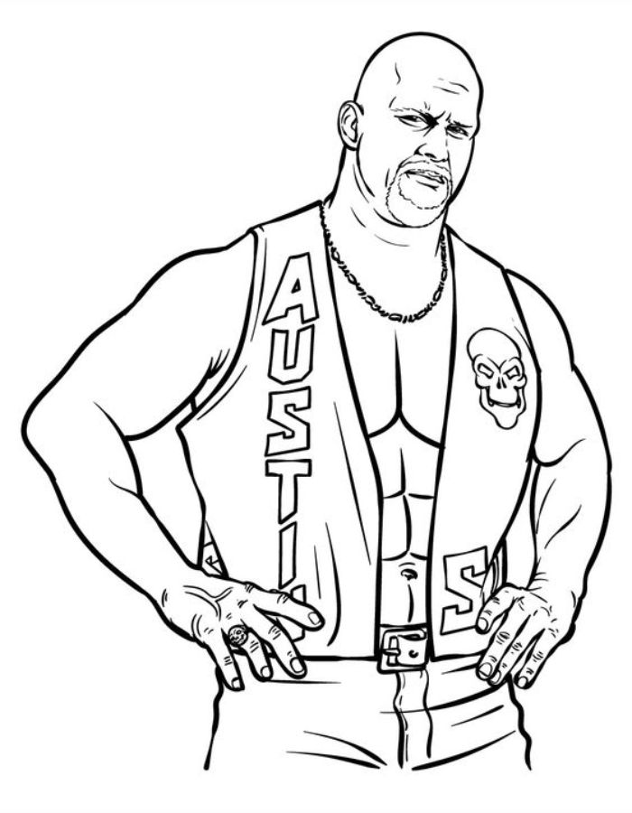 WWE Wrestlers  coloring page