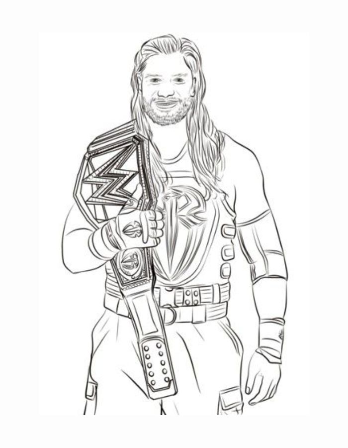 Wwe Wrestlers Pics Coloring Page