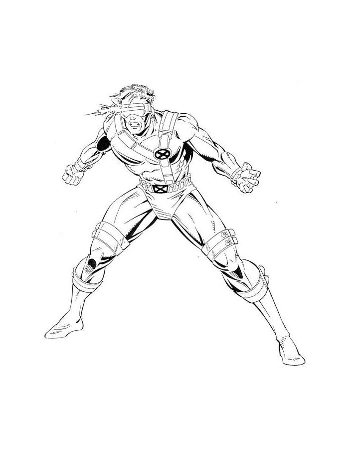 X-men Line Art Coloring Page