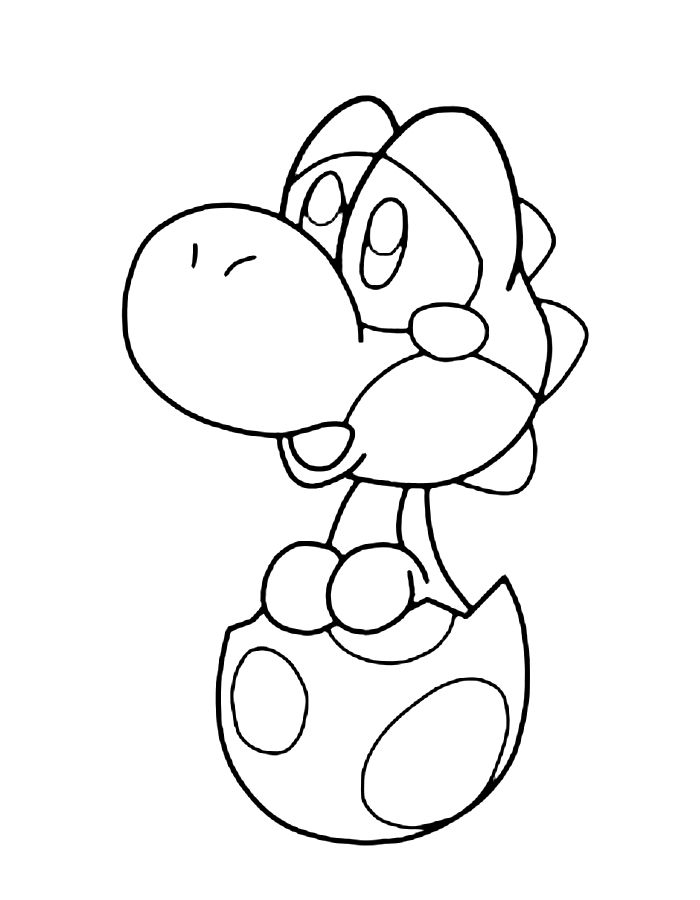 Yoshi For Kids Coloring Page