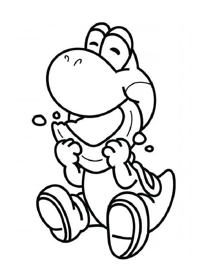 Yoshi Picture To Color Coloring Page