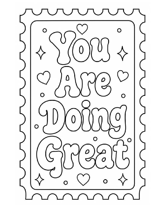 You Are Doing Great Coloring Page
