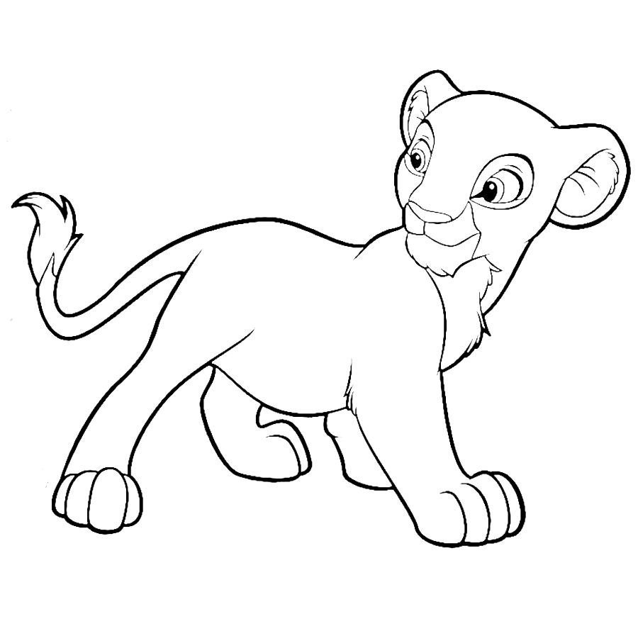 Young nala lion king coloring page