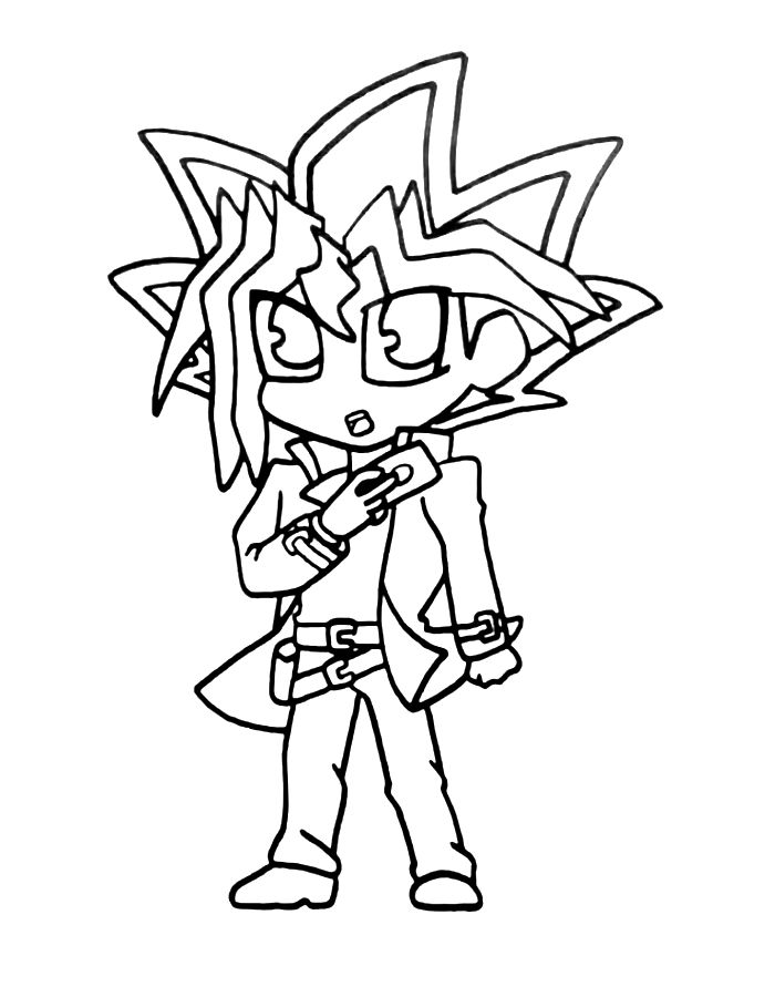 Yugi Muto From Yugioh Coloring Page