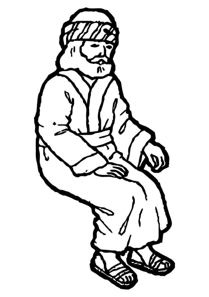 Zacchaeus Color Sheet Coloring Page