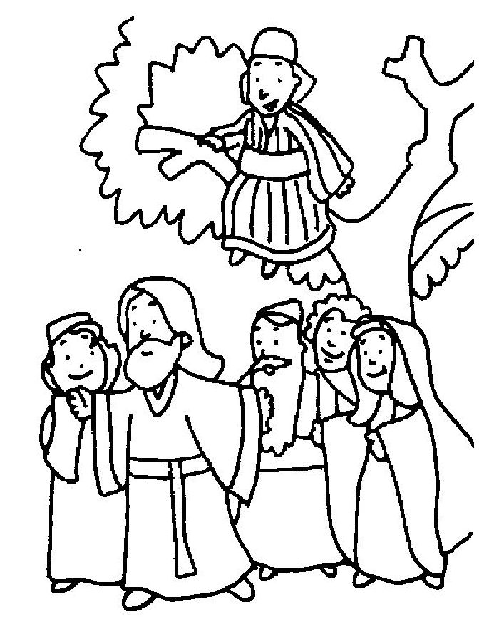 Zacchaeus For Preschool Coloring Page