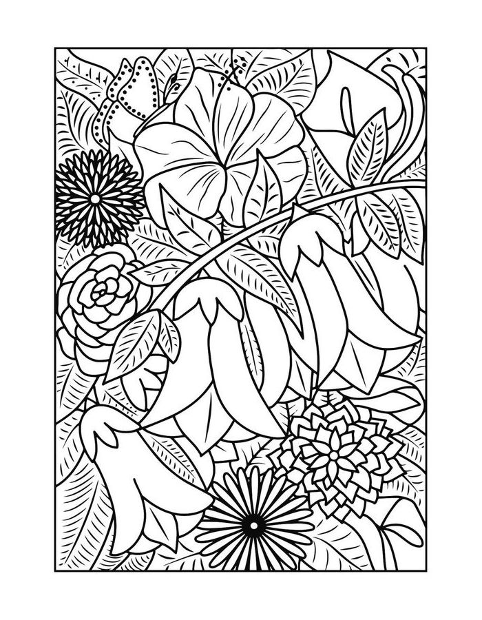 Zentangle Patterns Printable Coloring Page