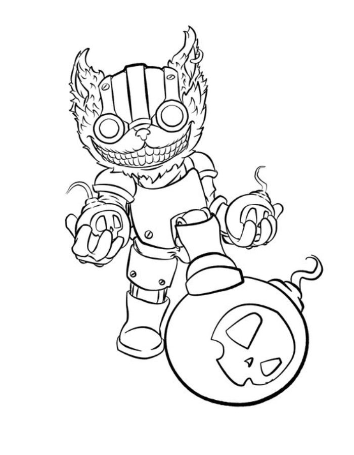 Ziggs Of League Of Legends Coloring Page