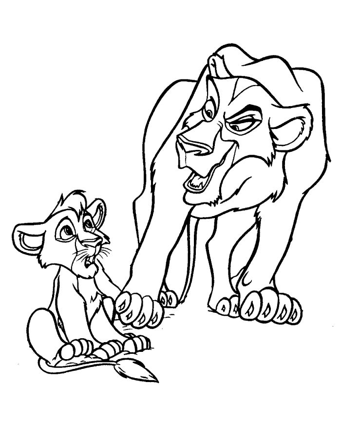 Zira & Kovu Coloring Page