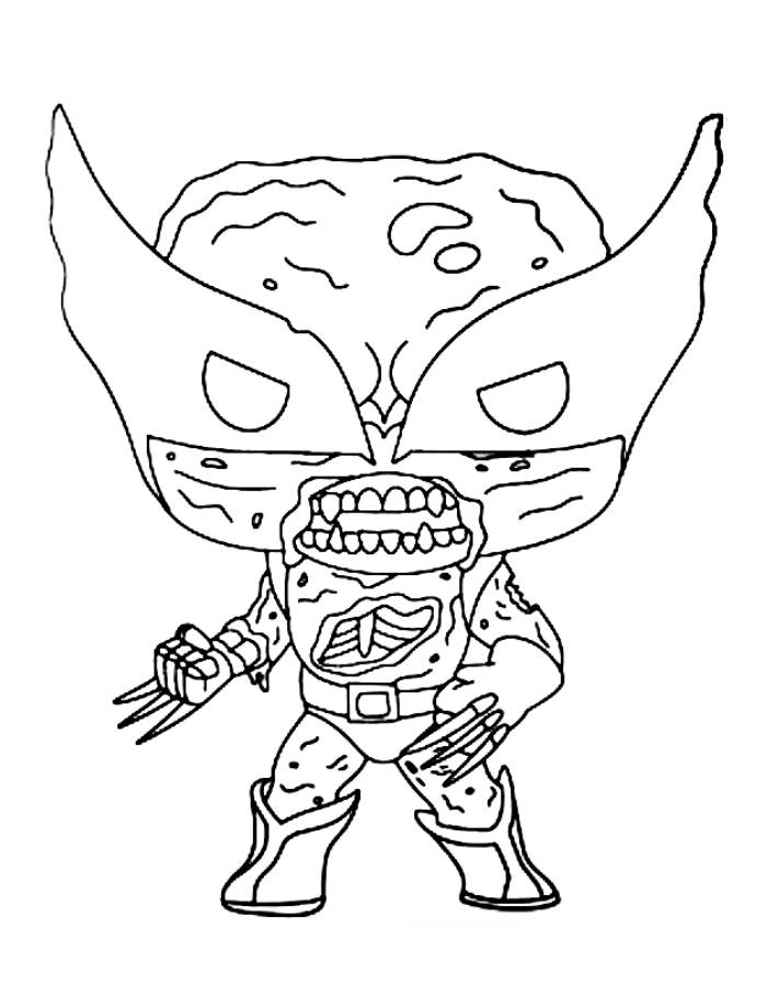 Zombie Wolverine Coloring Page